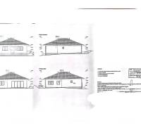 Construction drawings of various views of a family house for Plots - housing in Gregorovce.