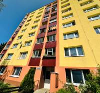 A colorful apartment building on Jána Francisciho Street in Levoča offers a 3-room apartment for sale.