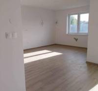 A spacious room in a family house on Adyho Street with a wooden floor and a large window.