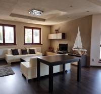 Living room in a family house with a fireplace, sailboat, and minimalist furniture.