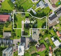 Aerial view of properties - residential area on Slnečná Street in Kováčová, size 3234 m².