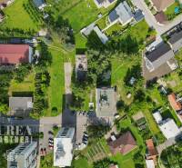 Aerial view of residential plots on Slnečná Street in Kováčová.