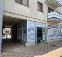 Retail spaces on Štúrova Street in Senec offer refurbished computers.