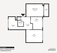 Floor plan of a 3-room apartment on Povstaní českého ľudu in Košice.