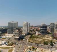 Bratislava - Ružinov, Súkennícka Street, high-rise buildings and construction sites.