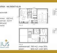 Site plan of the construction plot at Južná Brána in Senec for residential plots.