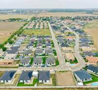 Aerial view of the development of Južná Brána in Senec, suitable for residential plots.