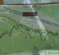 Tourist trail map, Sklenné Teplice, shows routes and natural attractions.