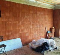 Interior construction, bricks, plastic chairs, family house, empty room, windows, renovation.
