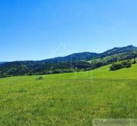A picturesque landscape and gardens with green meadows and wooded hills under a blue sky.