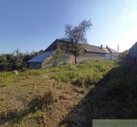 An older family house in the village, surrounded by a large grassy garden and a tree.