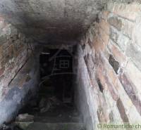Old cellar, brick walls and stairs, cottage atmosphere, romantic country cottages.