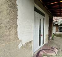 Entrance to a family house, courtyard with a flowering tree, and veranda.