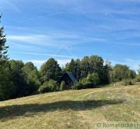 A cottage in nature with surrounding trees, blue sky, ideal for a family home.