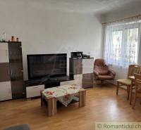 Living room with a television, chairs, and an armchair is in a family house.