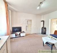 Living room with a TV, fireplace, and furniture, light streaming through a large window. Family house.