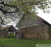 A family house with a stone facade and a green lawn under the trees.