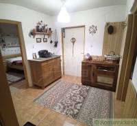 Interior with antique furniture, decorations, and a cozy house offers a rustic atmosphere.