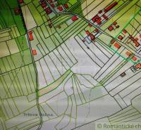 Cadastral map showing agricultural and forest land, depicting the village of Tršova dolina.