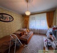 Retro living room with older furniture and a television in a family house.