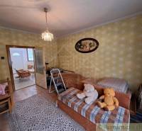 Living room of a family house with plush teddy bears and vintage design.