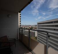 A balcony with a view in a 2-room apartment on Plynárenská Street in Bratislava - Ružinov.