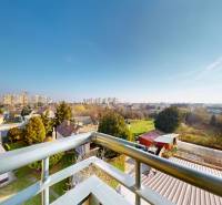 View of the Bratislava skyline from the balcony of a 3-room apartment on Kazanská Street.
