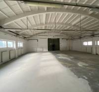 Interior of a hall with skylights and an open ceiling in warehouses and halls.