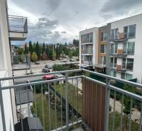 View from the balcony of a 2-room apartment on Za dráhou Street in Pezinok.