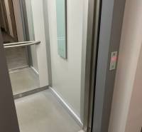 Elevator in a residential building, 2-room apartment, Za dráhou, Pezinok, open space, clean walls.