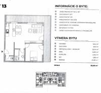 Floor plan of a 2-room apartment with a terrace, kitchen, and spacious living room.