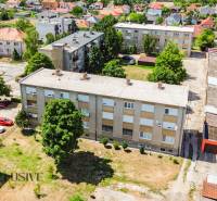 Aerial view of residential buildings and surroundings in Gabčíkovo, suitable for a 2-room apartment.