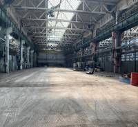 Industrial interior with high ceiling and structure, typical for warehouses and halls.