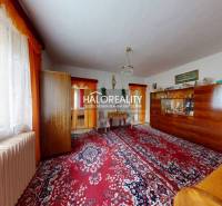 A living room in a family house with a red carpet and classic furniture.