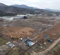 An industrial area in Dubnica nad Váhom suitable for commercial land, with a spacious construction site.