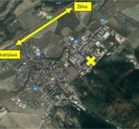 Aerial view of Dubnica nad Váhom shows plots - commercial in the designated area.