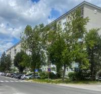 A view of the residential street Okružná in Stará Ľubovňa with a 4-room apartment.