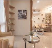 A stylish living space with a comfortable armchair and decorations in a two-room apartment.
