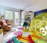 Living room with a light floor, colorful carpet, and comfortable seating in a four-room apartment.