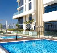 Residence with a pool and a view of the skyscraper panorama, Bratislava - Staré Mesto.