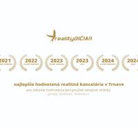 Awards for the real estate agency in Trnava for the years 2021-2024 on Štúrova Street.