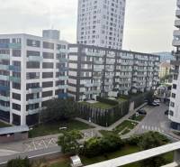 A view of modern apartment buildings in Bratislava - Ružinov on Jégého Street.