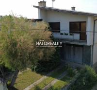 A family house in Borša, two-story, with a balcony and a landscaped yard, surrounded by greenery.