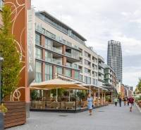 Eurovea on Pribinova Street in Bratislava offers a vibrant life with cafes and shops.