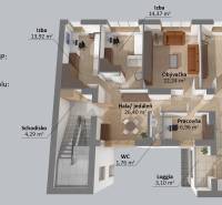 Floor plan of a family house with room layout and an area of 153.19 m².