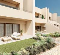 Terrace of a 4-room apartment in Rode with garden furniture and a well-maintained exterior.