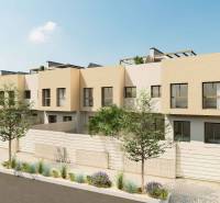 Row houses with front gardens in RODA offer stylish living.
