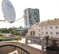 View from the balcony at Liberation Square in Michalovce, 3-room apartment with satellite.