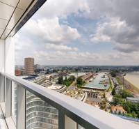 View from the balcony of the Danube in Bratislava from Pribinova, 4-room apartment.