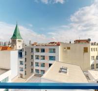 View from a 3-room apartment of towers and rooftops in Bratislava - Old Town.